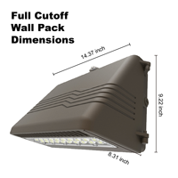 Paquete de pared LED impermeable IP65 de alta eficiencia, accesorio de corte completo para exteriores, Sensor de fotocélula, instalación de montaje en pared para jardín