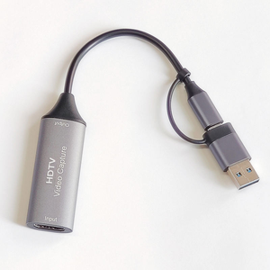 Carte de capture vidéo 4K HDTV USB 2.0 USB 3.0 avec sortie Type C, grise, pour MacBook, PC, jeux, enregistrement DVD, caméra, boîtier audio-vidéo - Product Image 2