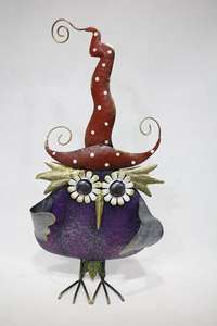 Moderno creativo decorazioni per la casa ornamenti vendita calda corvi neri gatti gufi in metallo regali di Halloween fabbrica all'ingrosso - Product Image 3