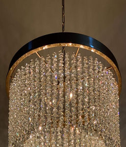 American Modern Design <strong>LED3000K</strong> Black Metal Chandelier for Restaurant Living Room Bedroom Lighting Crystal Pendant Chandelier - Product Image 2