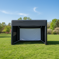 Tente gonflable chaude avec écran d'impact pour l'entraînement de projection de simulateur de golf