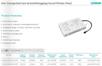 Mini-convertisseur LED tout-en-un intégré 3 canaux RGB anti-buée tactile sans scintillement étanche IP44 30W boîtier plastique