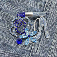 Broche de chaussure en forme de fleur en strass personnalisée pour femmes et filles, parfaite pour les mariages ou les fêtes