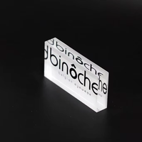 Blocs en plastique acrylique modernes pour anniversaire avec logo imprimé, épaisseur 15 mm, transparents, tailles personnalisables