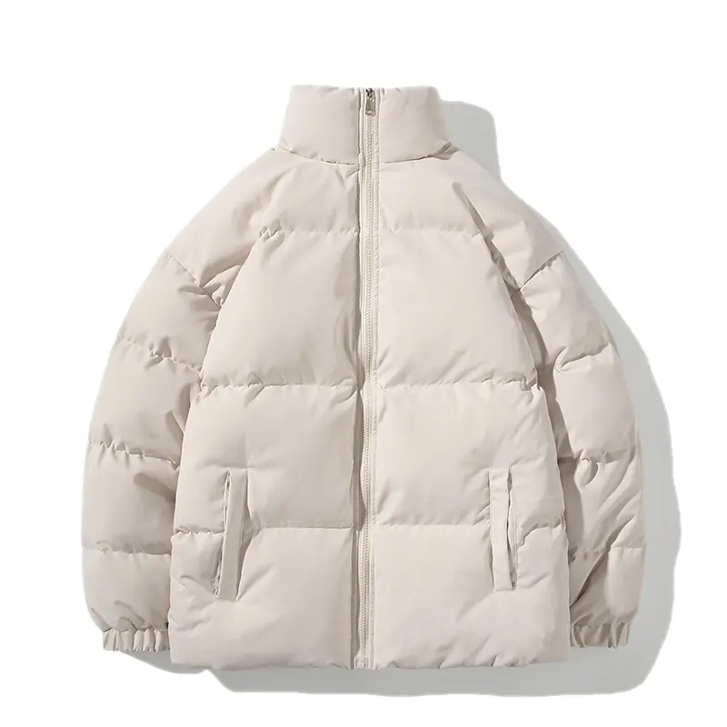 Wholesale Outdoor Solid Color Winter Coat Warm Thick Mens Jacket Coat Custom Logo Puffer Jacket