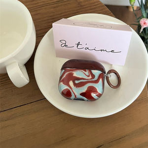 Imd <span class=keywords><strong>Original</strong></span> nouveau étui pour écouteurs pour <span class=keywords><strong>Airpods</strong></span> <span class=keywords><strong>Pro</strong></span> 1/2/3rd bleu marron lignes irrégulières écouteurs sans fil housse de protection - Product Image 4