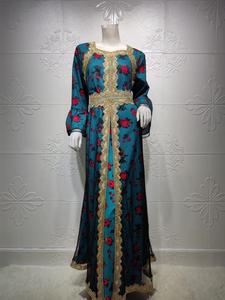 Ropa Musulmana Femenina de Lujo, Elegante y Moderna, Caftán Marroquí, Estilo Étnico de Oriente Medio, Vestido Maxi Dubai Gilbab - Product Image 6
