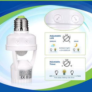 <span class=keywords><strong>Smart</strong></span> E26/<span class=keywords><strong>E27</strong></span> Détecteur de mouvement Prise de lumière Dawn Dusk Activated Lamp Holder Adapter Screw Bulb Outlet Catégorie de produit Lamp Bases - Product Image 3