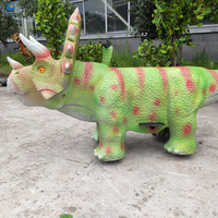 SGD41 enfants voiture électrique réaliste dinosaure tour dessin animé Animatronic Triceratops dinosaure batterie voiture