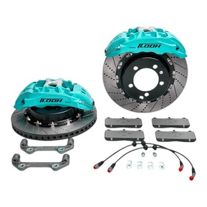 Pinza Freno a Sei Pistoni IC6 Giallo Fluorescente con Disco Ventilato Perforato da 380mm per <span class=keywords><strong>Volkswagen</strong></span> T-Cross <span class=keywords><strong>Taigo</strong></span> - Product Image 6