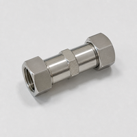 Raccord d'extension en acier inoxydable 201 304 BSPP BSPT, double filetage femelle 1/2 pouce, forgé à froid, moulé par investissement, pour tuyauterie