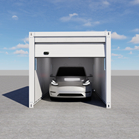 Garage modulaire détachable de 20 pieds en acier préfabriqué avec porte à enroulement pour le stockage de véhicules agricoles dans la cour