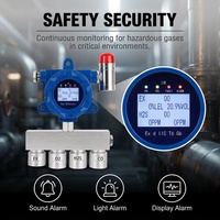 Detector de Gas Fijo HIREP 4 en 1 (EX, CH4, O2, CO, H2S) Industrial de Montaje en Pared, a Prueba de Llamas, Alta Precisión, Salida RS485