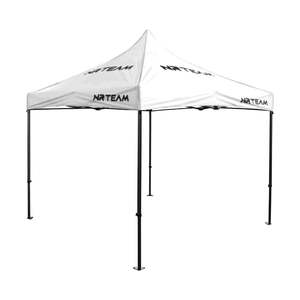 NRTeam 3x3 Gazebo bianco resistente struttura in acciaio Oxford rivestimento laterale in tessuto per eventi all'aperto giardino giardino baldacchino Logo personalizzato - Product Image 1