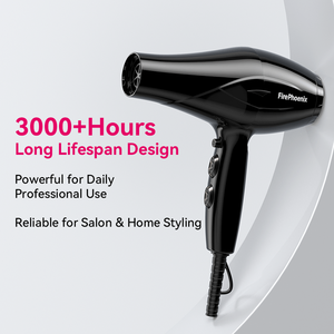 Sèche-cheveux FirePhoenix 8101X avec moteur BLDC, débit d'air de 18,5 m/s, 23 000 tr/min, ionique professionnel pour un séchage rapide - Product Image 3