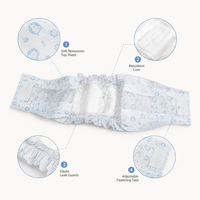 Bandes Abdominales Jetables pour Chiens Mâles, Haute Absorption, pour Incontinence Urinaire, Emballage Personnalisé Disponible