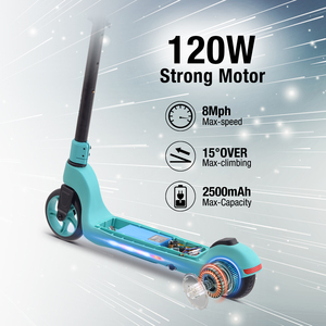 Haute qualité 10 km/h <span class=keywords><strong>e</strong></span> scooter longue porté<span class=keywords><strong>e</strong></span> 120W scooter électrique pour enfants cadeau de noël - Product Image 2