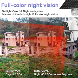 24-Giờ Ghi Âm Hieasy 4G Năng Lượng Mặt Trời Không Dây 4MP Dome <span class=keywords><strong>Camera</strong></span> An Ninh Với Aov Ai Phát Hiện CMOS Cảm Biến Tầm Nhìn Ban Đêm Cho Trang Trại Sử Dụng - Product Image 2