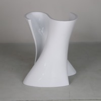 Nouveau design Base de table à manger moderne couleur blanche tulipe dessus de table en marbre pieds de salle à manger en fibre de verre hauteur réglable utilisation hôtelière