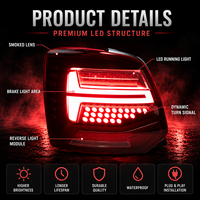 Feux arrière à LED BK pour Volkswagen Polo 2009-2018, clignotants séquentiels, feux de jour DRL, installation Plug & Play