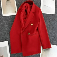WY82102 Nouvelle Collection : Blazer Élégant Coréen pour Femme – Veste Décontractée Unie avec Manches Longues pour le Bureau et Tenue Extérieure