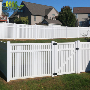 Белый виниловый ПВХ забор 6*8 футов полузакрытое ограждение для наружного сада экологичный пластиковый забор - Product Image 1