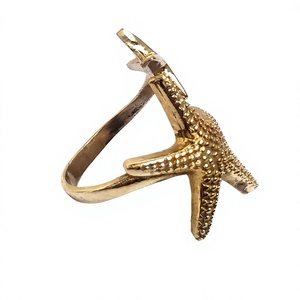 Vente en gros, bague de doigt 2 étoiles, soutien-gorge réglable, couleur or et argent, bague étoile - Product Image 6
