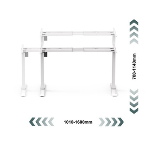 Pieds de table électriques réglables en hauteur 1010-1600 mm 700-1140 mm pour bureaux à domicile et ordinateurs - Product Image 1