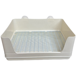 Inodoro para conejos de tamaño grande, elevable, antisalpicaduras, para conejillos de indias, chinchillas y otros animales pequeños, fácil de limpiar, rectangular. - Product Image 1
