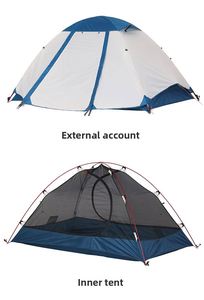 Four-Season Hiking Camping Double Aluminum <b>Pole</b> Lightweight Portable Outdoor <b>Tent</b> | Oxford Waterproof Windproof - Product Image 5