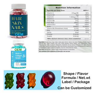<span class=keywords><strong>Vigo</strong></span> Vitamins Biotina Zinc Vitamina C Gomitas Suplemento para Mujeres y Hombres Cabello Piel y Uñas Gomitas - Product Image 3