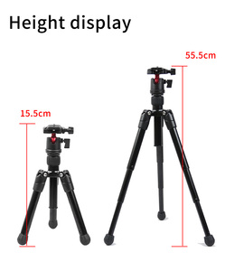 Nhỏ gọn nhôm nhiếp ảnh <span class=keywords><strong>Tripod</strong></span> với điện thoại đứng cho máy ảnh sử dụng - Product Image 5