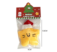 Vente en gros de jouet à mâcher interactif d'herbe à chat de dessin animé mignon pour chats jouets en peluche de Noël écologiques de luxe à la mode auto-amusant