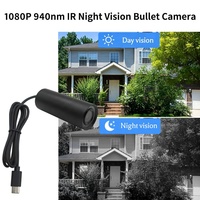 1080P 940nm IR Visión nocturna Mini Bullet Cámara USB a prueba de agua CMOS OTG Tipo-c Cámara de seguridad