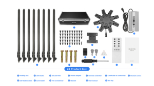 Sekiz bıçaklar 150cm HD Video 3D LED Fan büyük reklam 3D Hologram projektör için Hologram ekran gelişmiş bulut kontrolü ile - Product Image 4