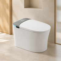 Siège de toilette intelligent avec bidet intégré, siège chauffant électrique, lavage avant/arrière, séchage à l'air, télécommande, drainage en S, double chasse d'eau