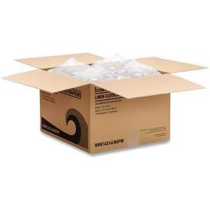 Serviettes en papier Premium 1000 unités 14x14 Blanches Fabriquées aux États-Unis Effet Lin Sans Pli Laminées à la Feuille d'Aluminium - Product Image 1