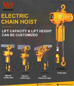 Vohoboo Merek <span class=keywords><strong>5</strong></span> <span class=keywords><strong>Ton</strong></span> Elektrik Rantai <span class=keywords><strong>Hoist</strong></span> dengan Liontin Pengendali untuk Konstruksi Crane Mengangkat - Product Image 3