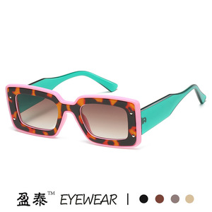 Lunettes de soleil Yingtai à monture carrée UV400 PC pour femmes, style streetwear tendance - Product Image 2