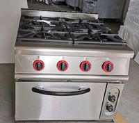 Commercial rationnel combi quatre 4 feux gaz électrique cuisine four cuisinière cuisinière avec four et grill pour la cuisson