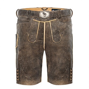 Shorts en cuir suédé de vache allemande pour hommes, Lederhosen bavarois, Lederhosen allemands authentiques, shorts en cuir de haute qualité - Product Image 1