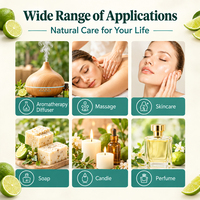 Huile essentielle de citron vert 100% pure et naturelle, qualité cosmétique biologique, huile de citron vert pour les soins des cheveux et du corps, massage, marque privée