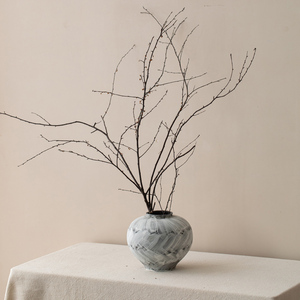 <span class=keywords><strong>Vase</strong></span> en céramique rétro à motif blanc en <span class=keywords><strong>aquarelle</strong></span>, <span class=keywords><strong>vase</strong></span> décoratif <span class=keywords><strong>de</strong></span> luxe <span class=keywords><strong>de</strong></span> forme ronde, <span class=keywords><strong>vase</strong></span> à <span class=keywords><strong>fleurs</strong></span> en céramique circulaire, ornement <span class=keywords><strong>de</strong></span> décoration intérieure - Product Image 3