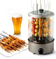 Grills électriques Machine à barbecue rotative automatique Petite machine à kebab Intérieur de la maison Barbecue sans fumée Contrôle de la température