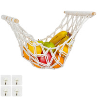 Meilleure vente cintres support panier macramé fruits hamac fruits hamac macramé