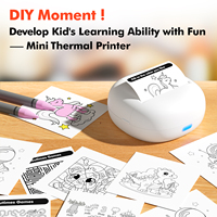 Mini imprimante thermique portable, prend en charge l'OCR pour réduire l'écriture manuelle, imprimante photo de poche sans fil BT pour l'apprentissage créatif
