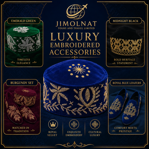 Élégante casquette en soie pour homme, style Gobi, traditionnelle nigériane, faite à la main, respirante, écologique, pour festivals culturels et religieux - Product Image 1