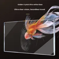 Aquarium de bureau rectangulaire moderne en verre ultra-blanc Black Slab Eco avec filtre arrière, pour salon et chambre, intelligent, garantie 2 ans