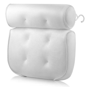 Bath Pillow Spa Bathtub Cushion Head Neck Shoulder and Back Support Rest with 6 Non-slip Strong Suction Cup