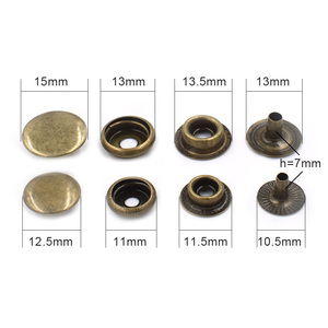 15/12.5/10mm pression bouton pression moules couture réparation meurt métal cuir Rivets outils d'installation métal oeillets boucle - Product Image 4